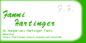 fanni hartinger business card
